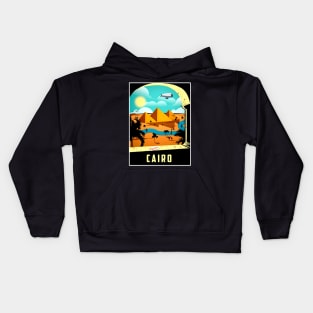 Cairo Egypt Travel and Tourism Advertising Print Kids Hoodie